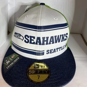 New Era 59Fifty NFL Seattle Seahawks 1976 Onfield Headwear Fitted Hat Size 7